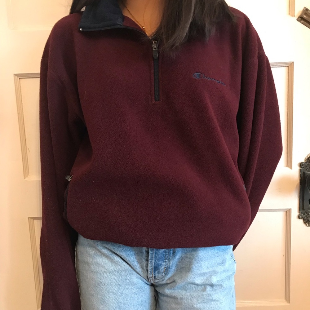 Maroon Champion Half Zip